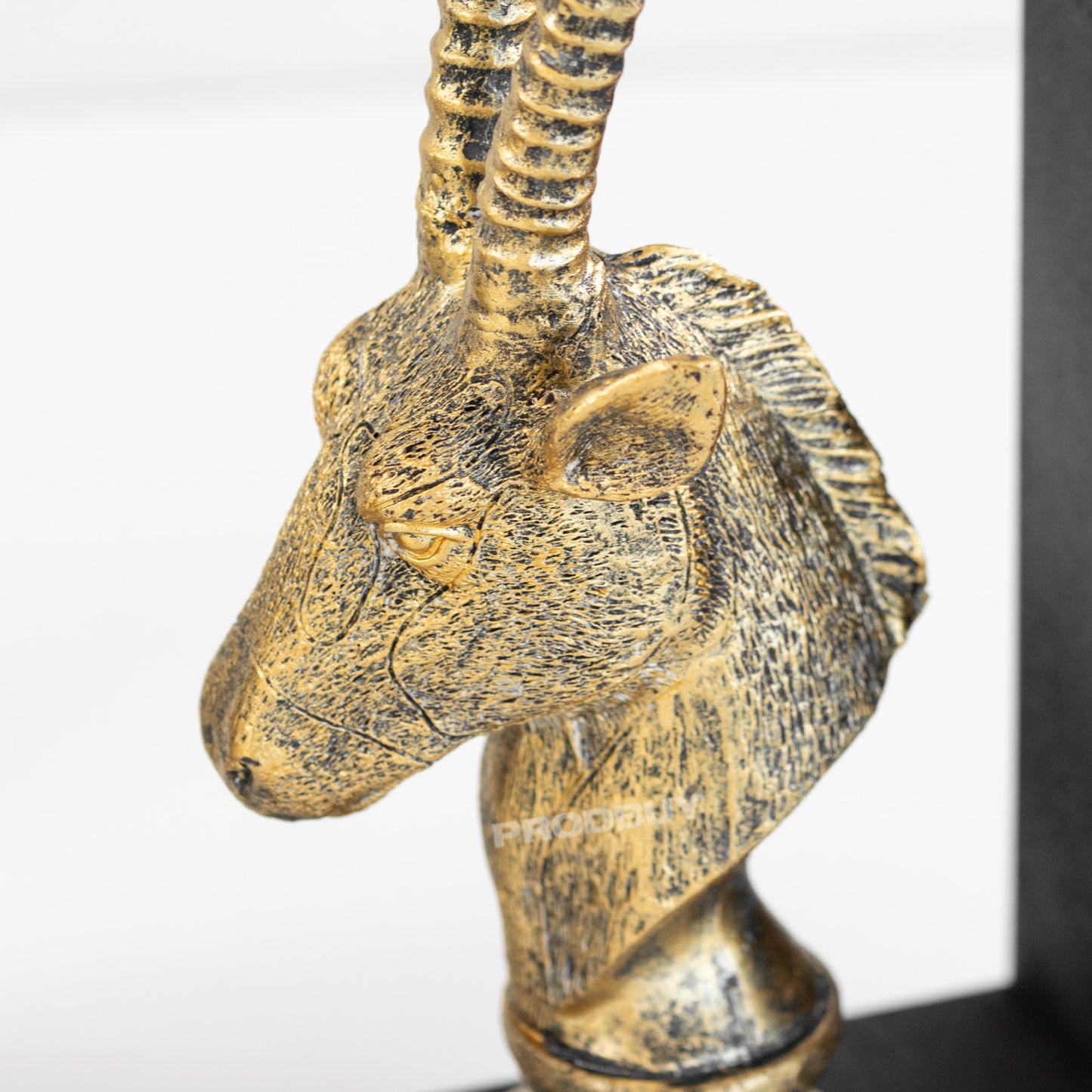 Pair of Gold Resin Antelope Book Ends