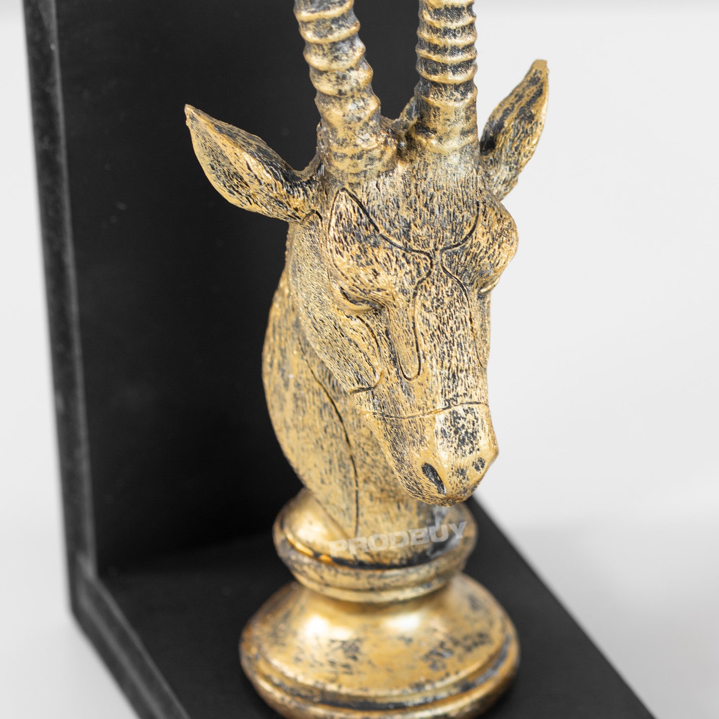 Pair of Gold Resin Antelope Book Ends