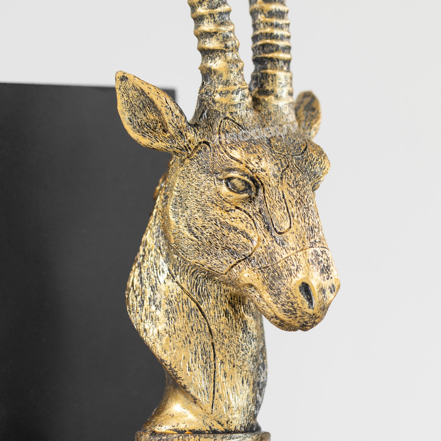 Pair of Gold Resin Antelope Book Ends