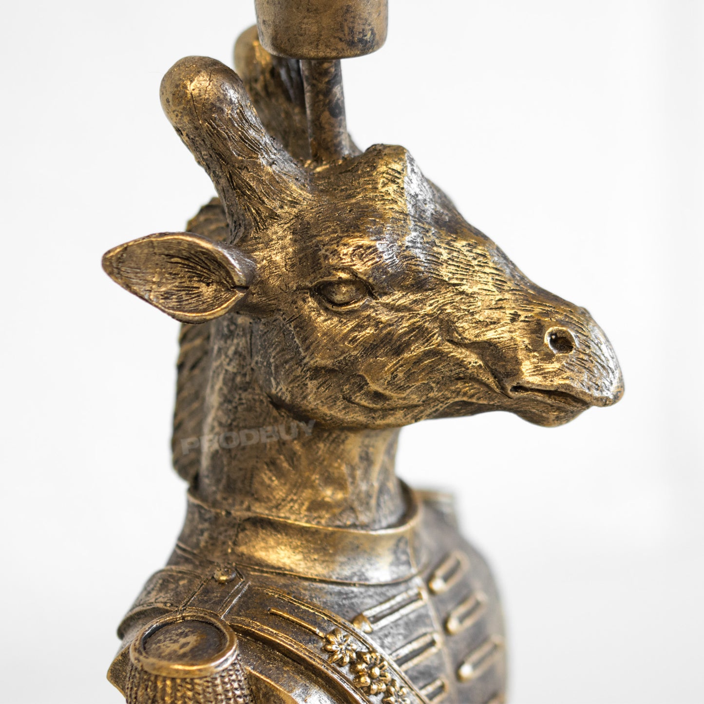 Bronzed Animal Display Bust Candle Stick Holder