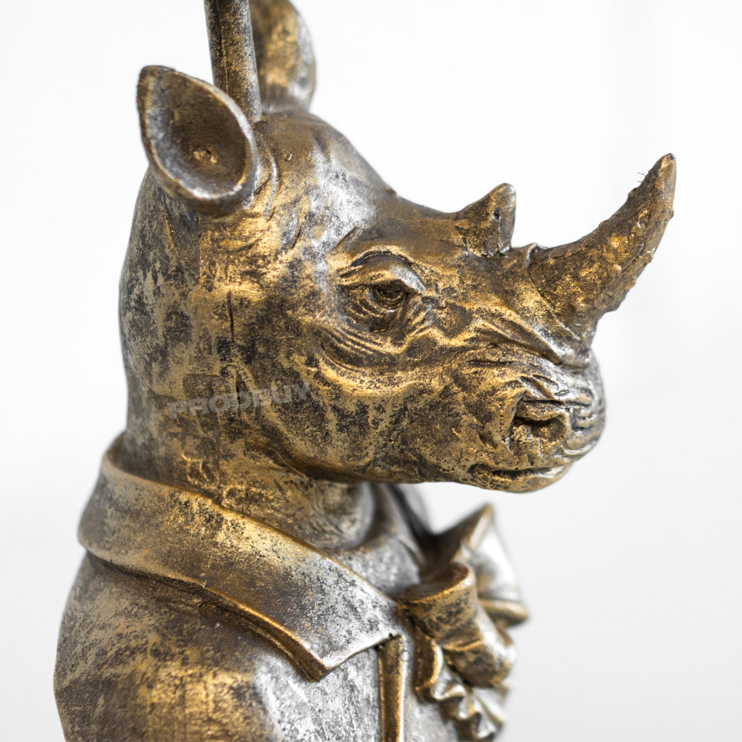 Bronzed Animal Display Bust Candle Stick Holder