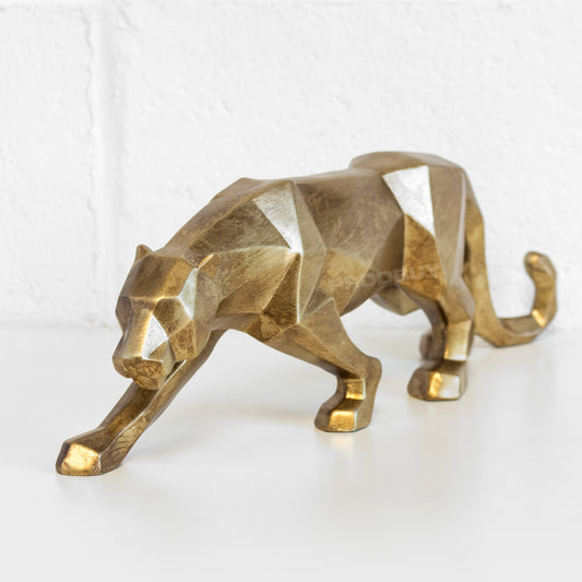 Large 47cm Geometric Cheetah Ornament Sculpture