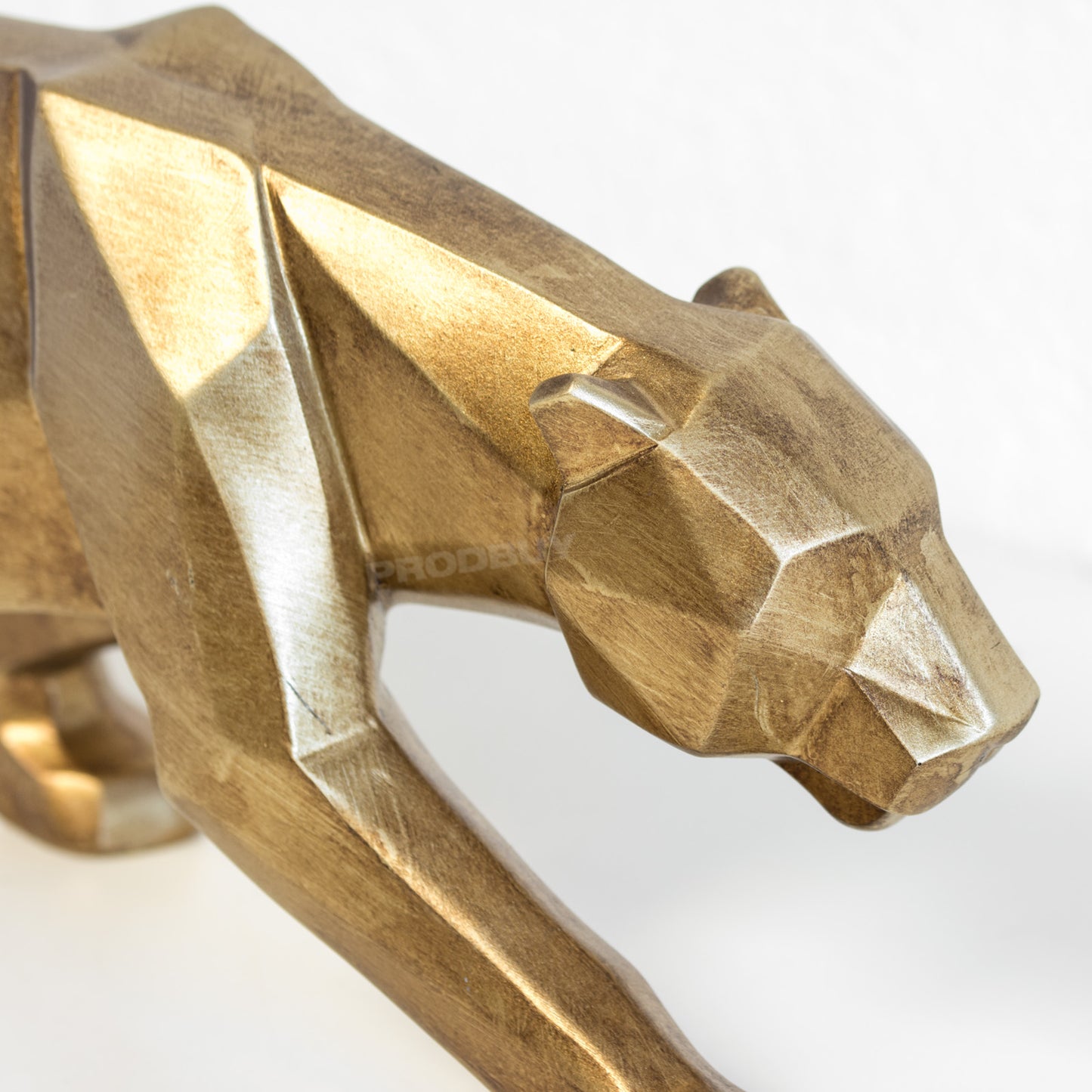 Large 47cm Geometric Cheetah Ornament Sculpture