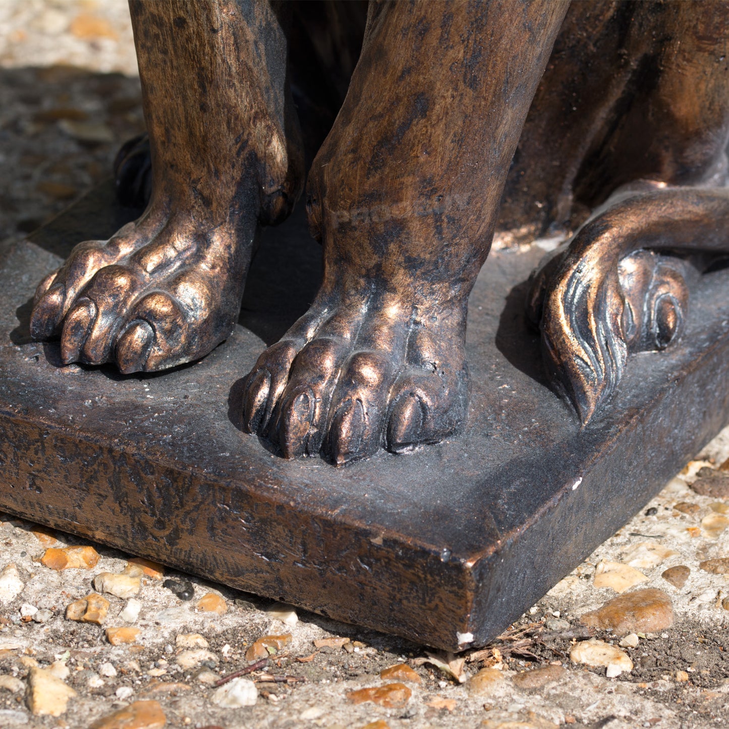 Extra Large Bronze Coloured Sitting Lion King Garden Statue