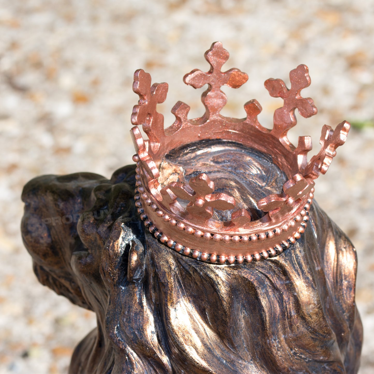 Extra Large Bronze Coloured Sitting Lion King Garden Statue