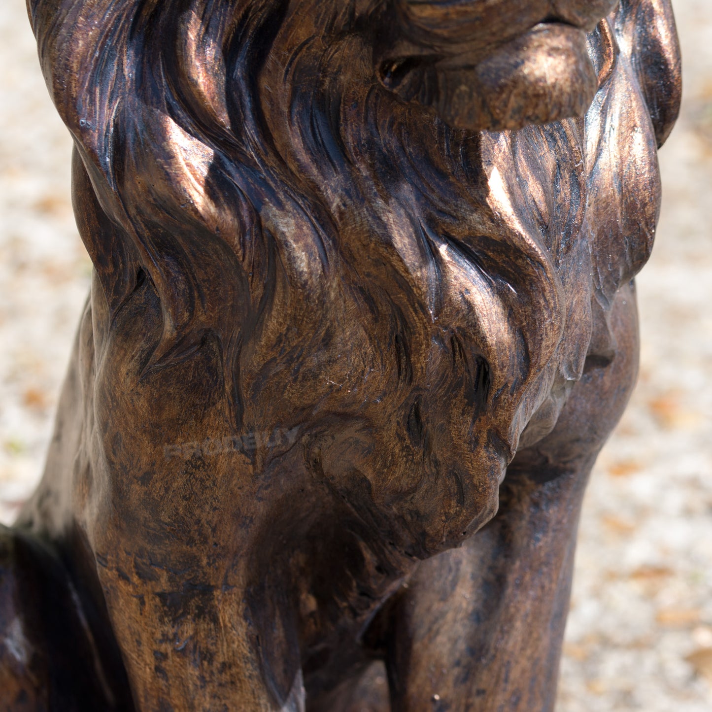 Extra Large Bronze Coloured Sitting Lion King Garden Statue