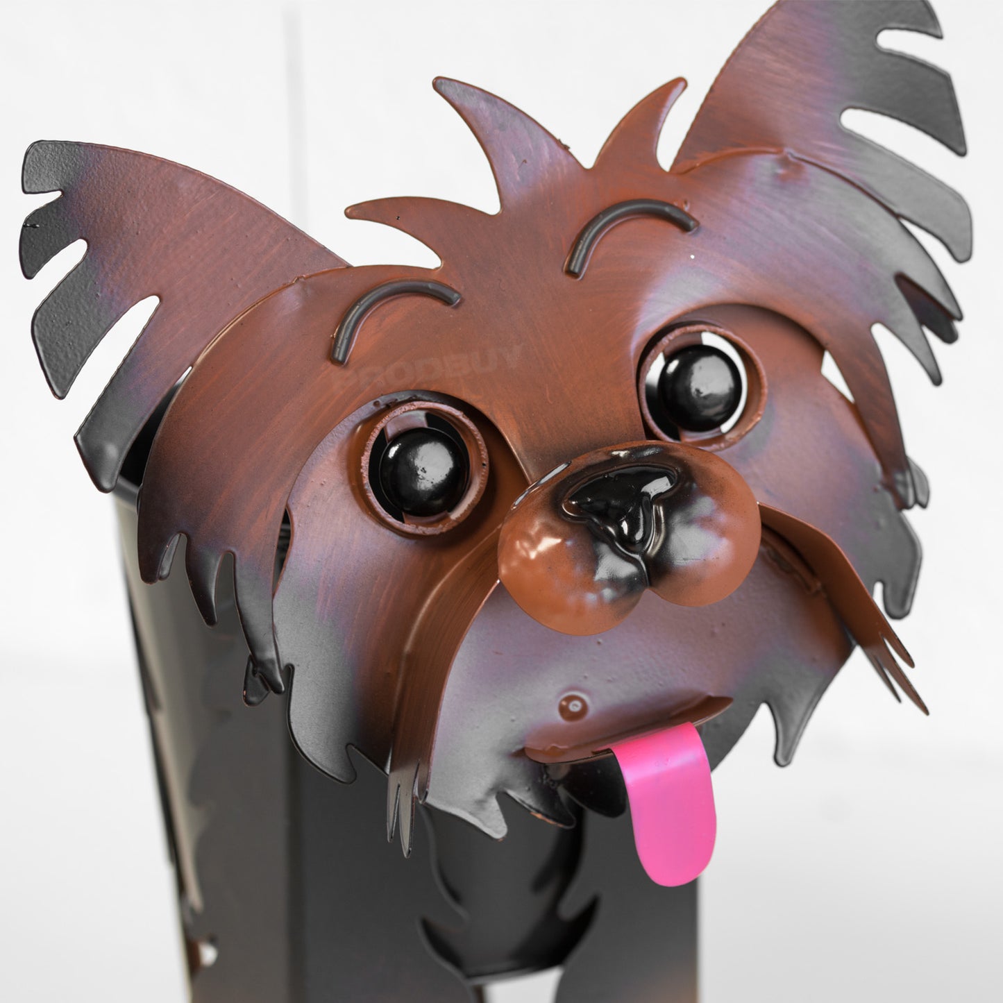 Yorkshire Terrier Dog Shaped Metal Planter / Plant Pot Cover