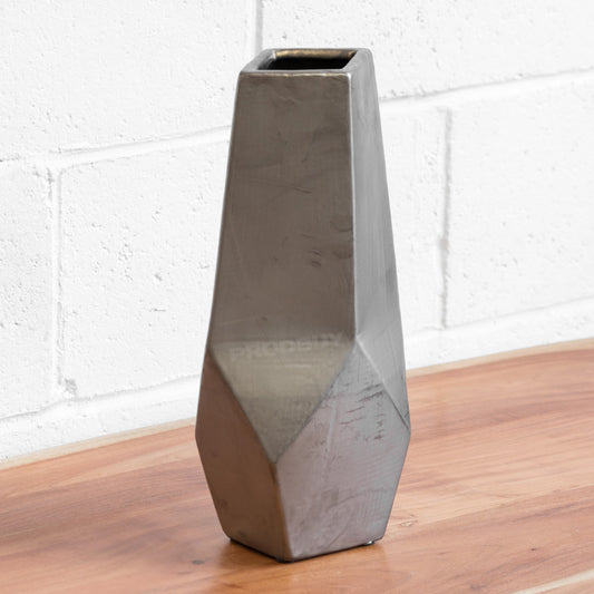 Tall 39cm Silver Decorative Vase