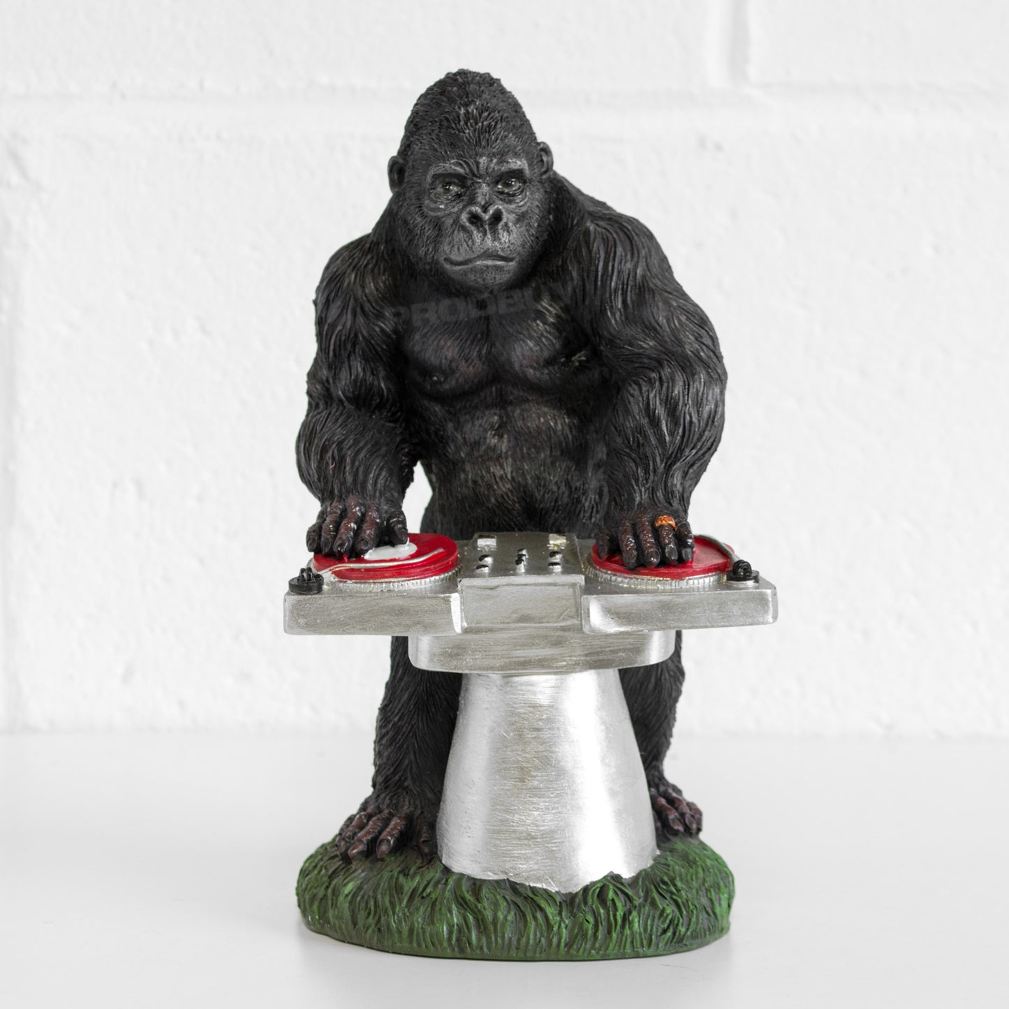 DJ Pete Kong Resin Gorilla with Decks Garden Ornament