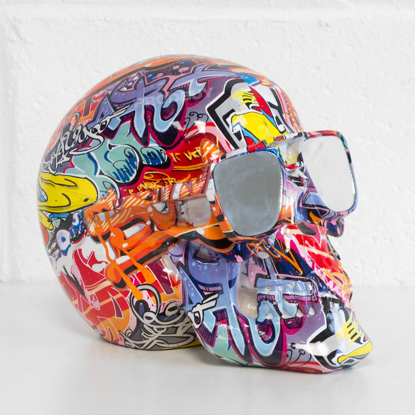 Large Graffiti Skull Ornament