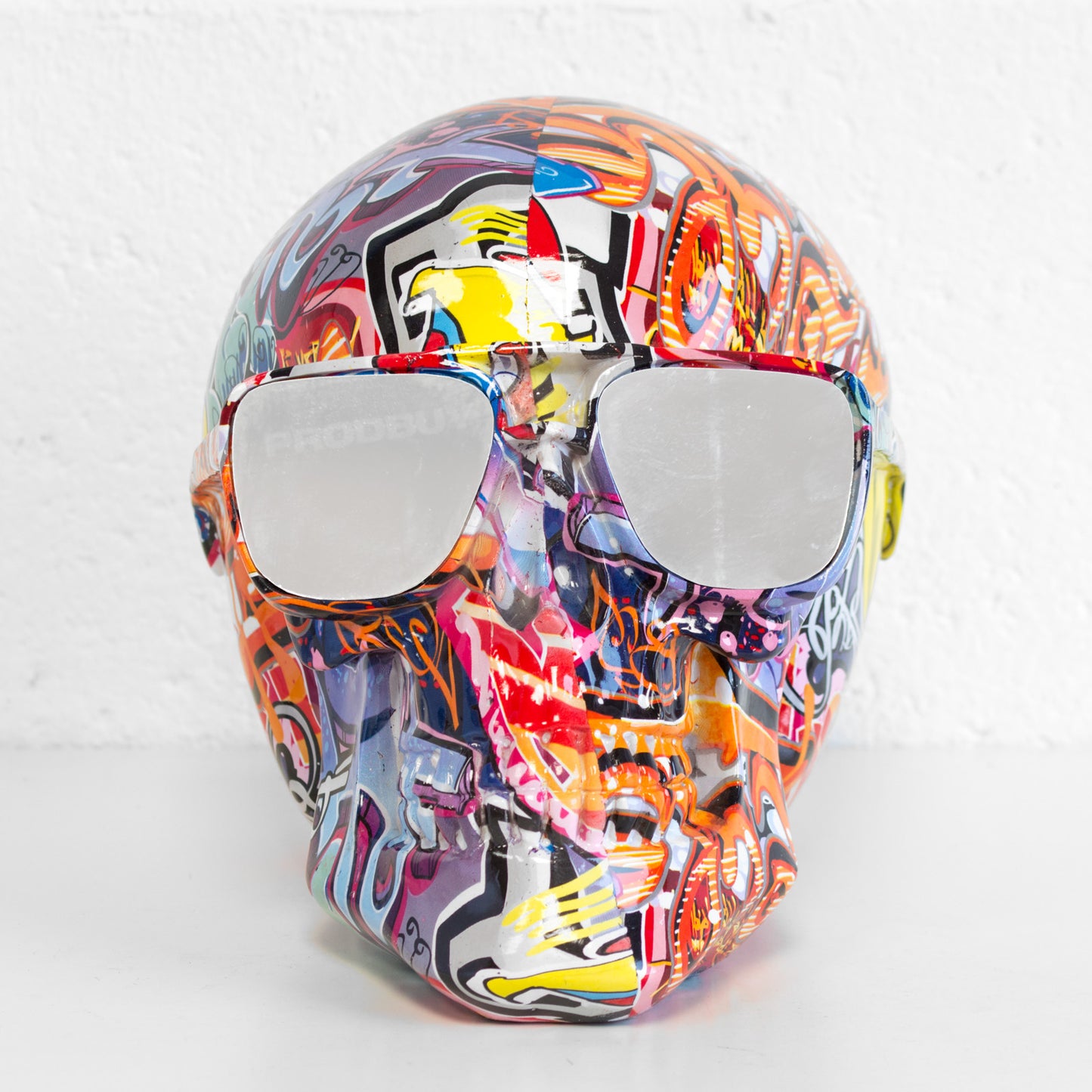 Large Graffiti Skull Ornament