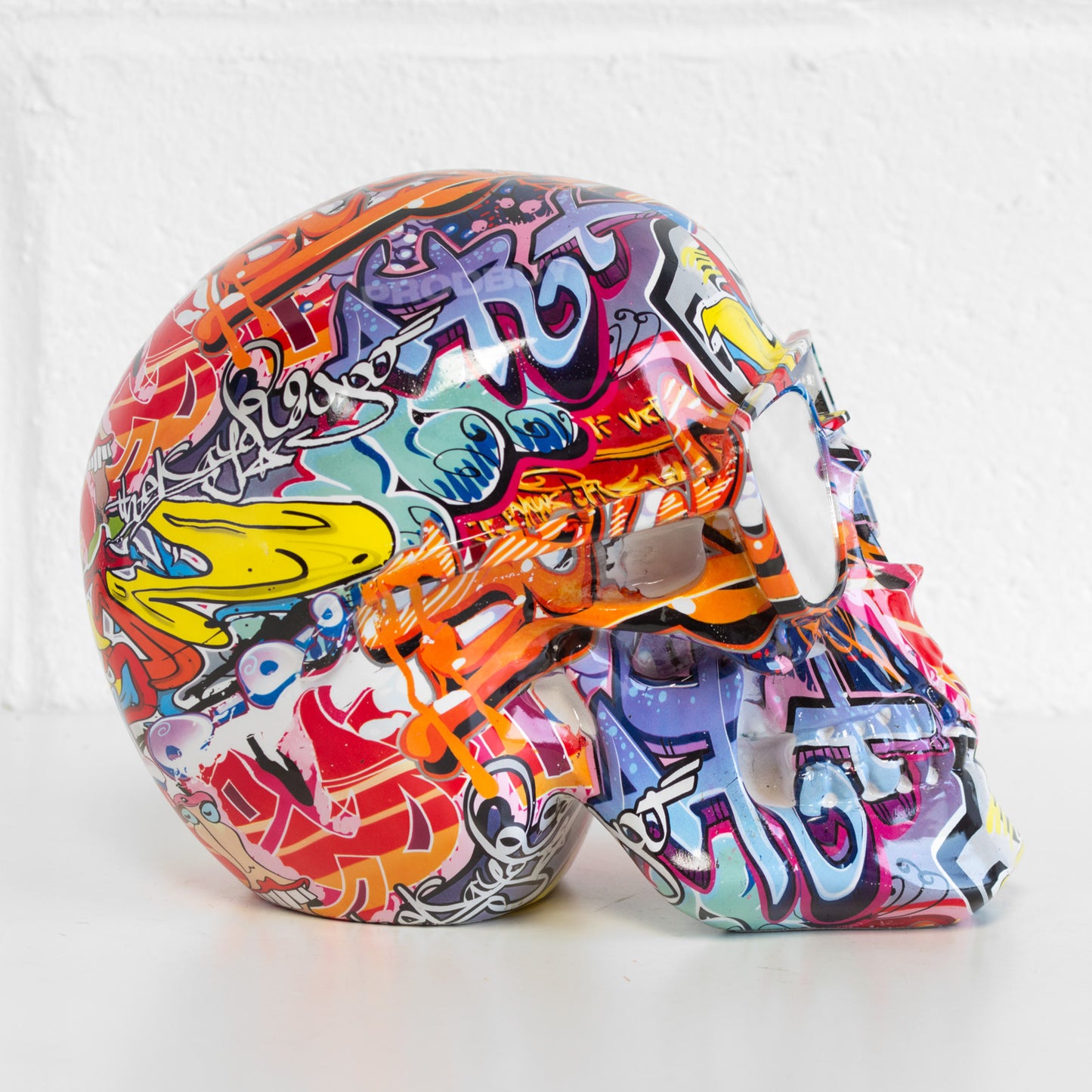 Large Graffiti Skull Ornament