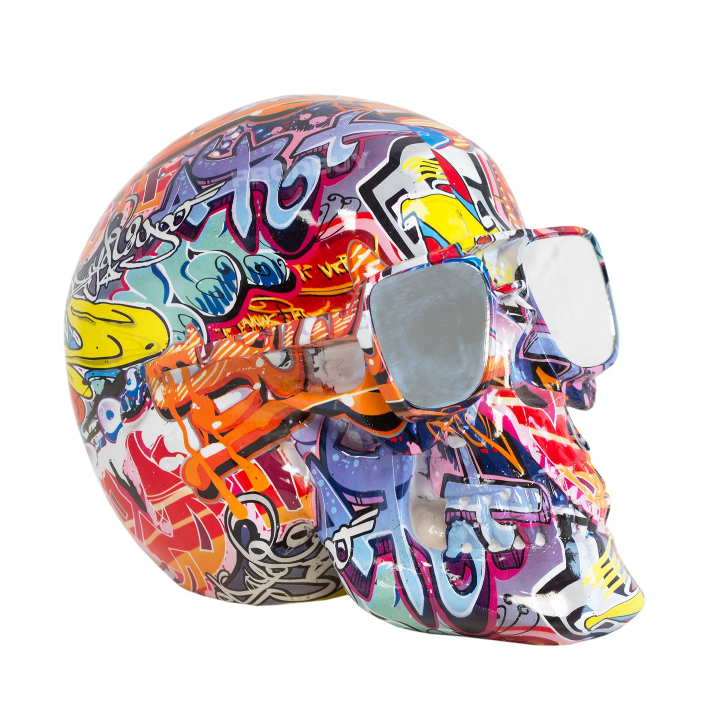 Large Graffiti Skull Ornament