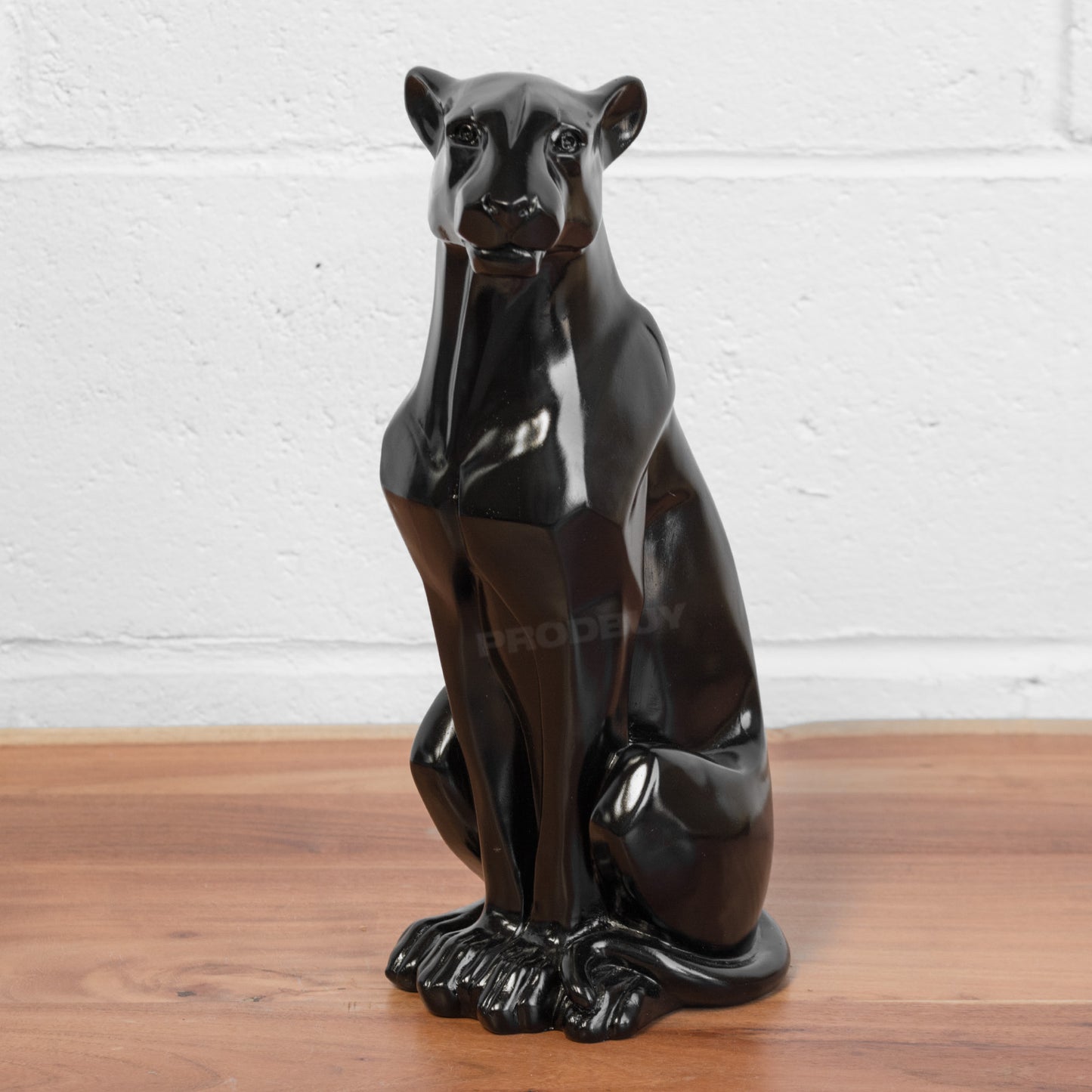 Large Black Leopard Ornament Statue