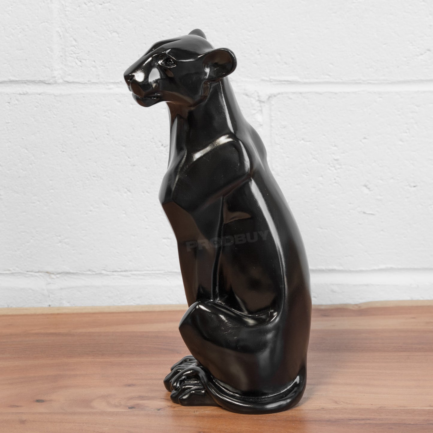 Large Black Leopard Ornament Statue