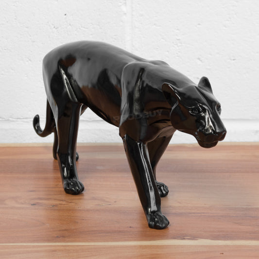 Large Standing Black Leopard Ornament