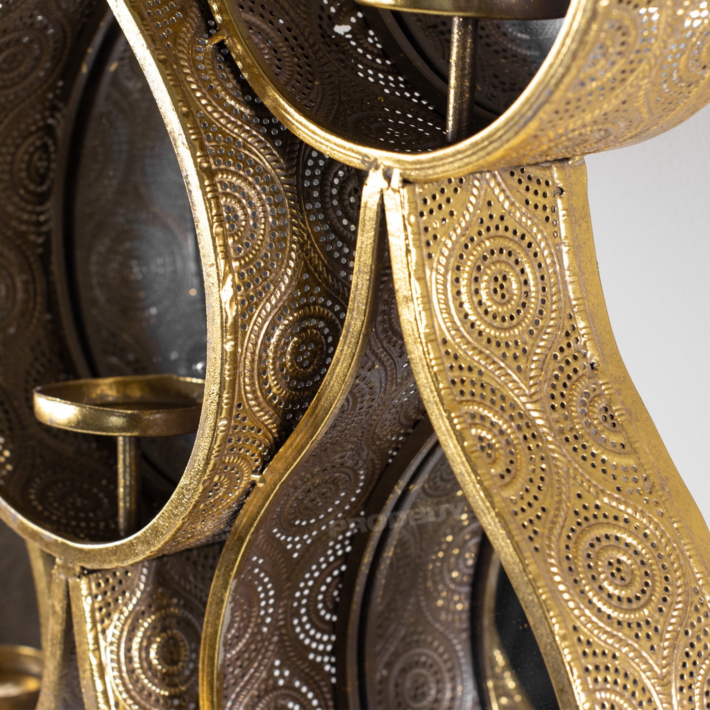 Indian Inspired Raindrop Wall Mirror Candle Holder
