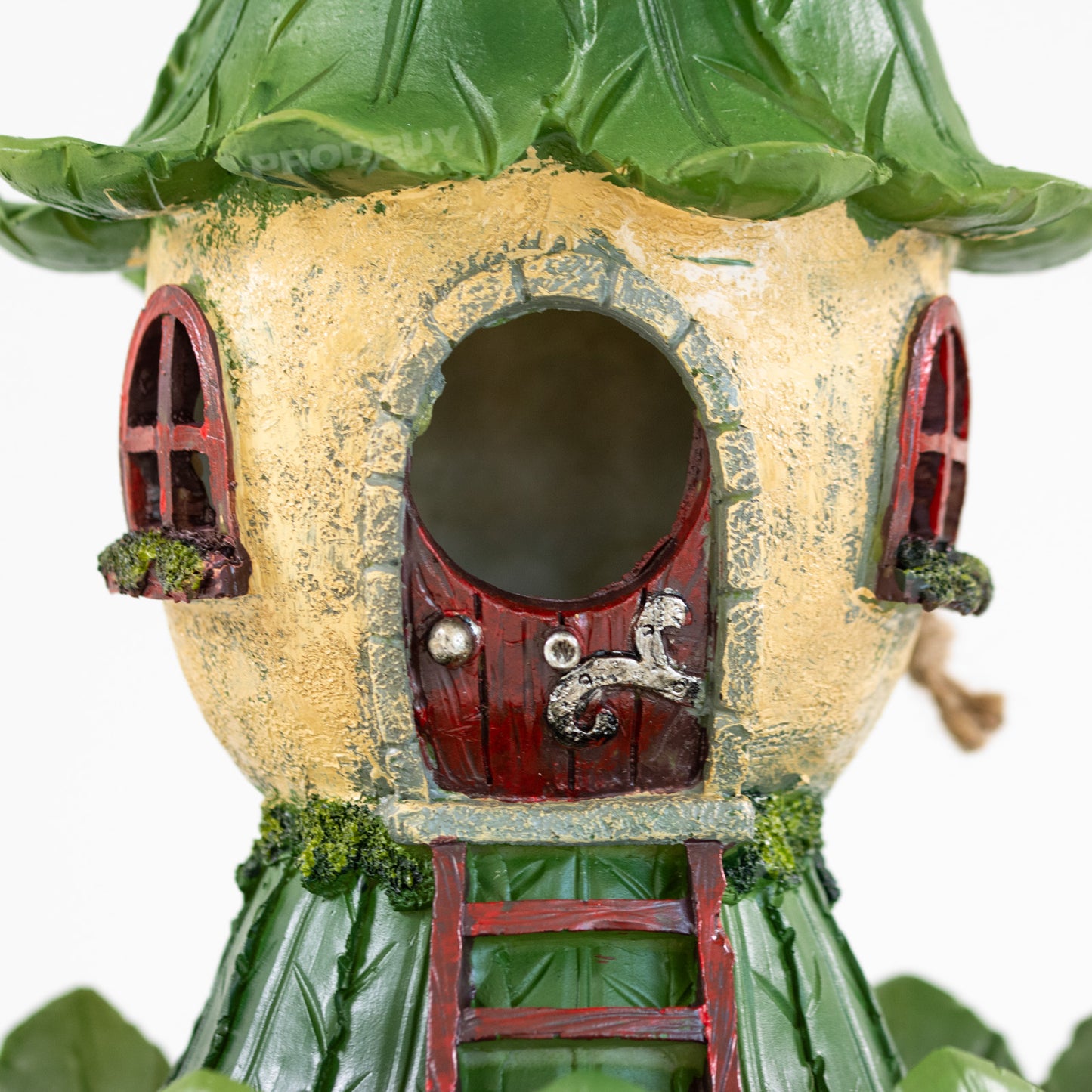 Resin Hanging Bird House - Pixie House Fairy Garden Style Design