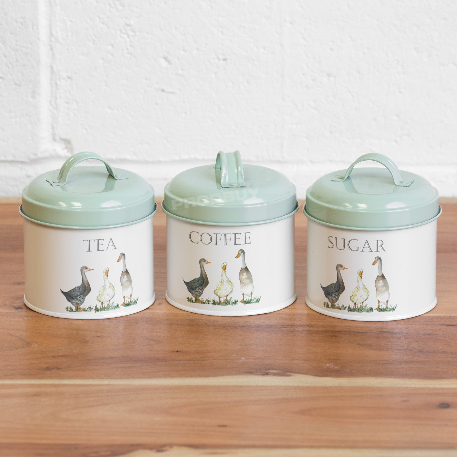 Duck Farm Metal Tea Coffee Sugar Storage Canisters – Robert David Home