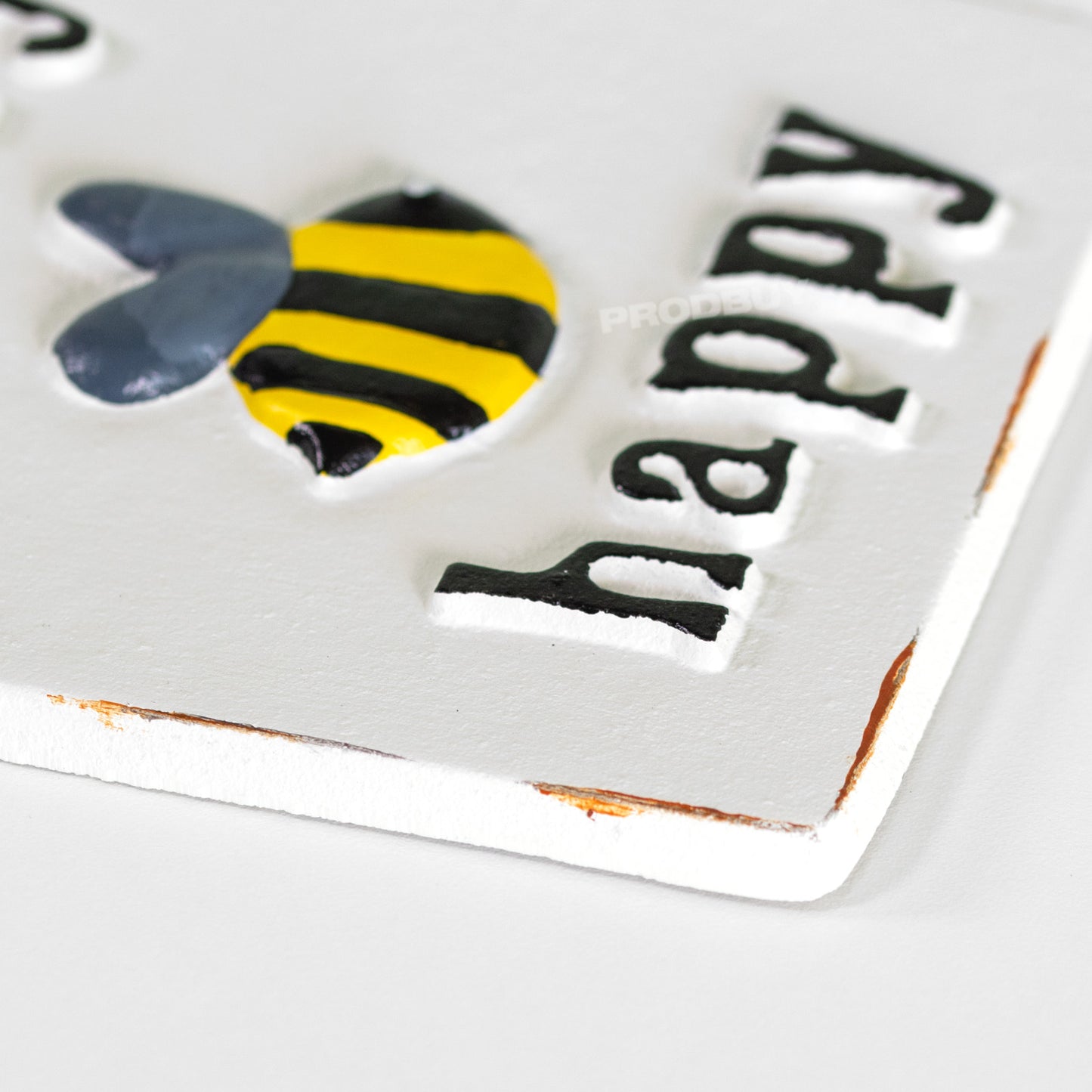 Cast Iron 'Don't Worry Bee Happy' Wall Sign