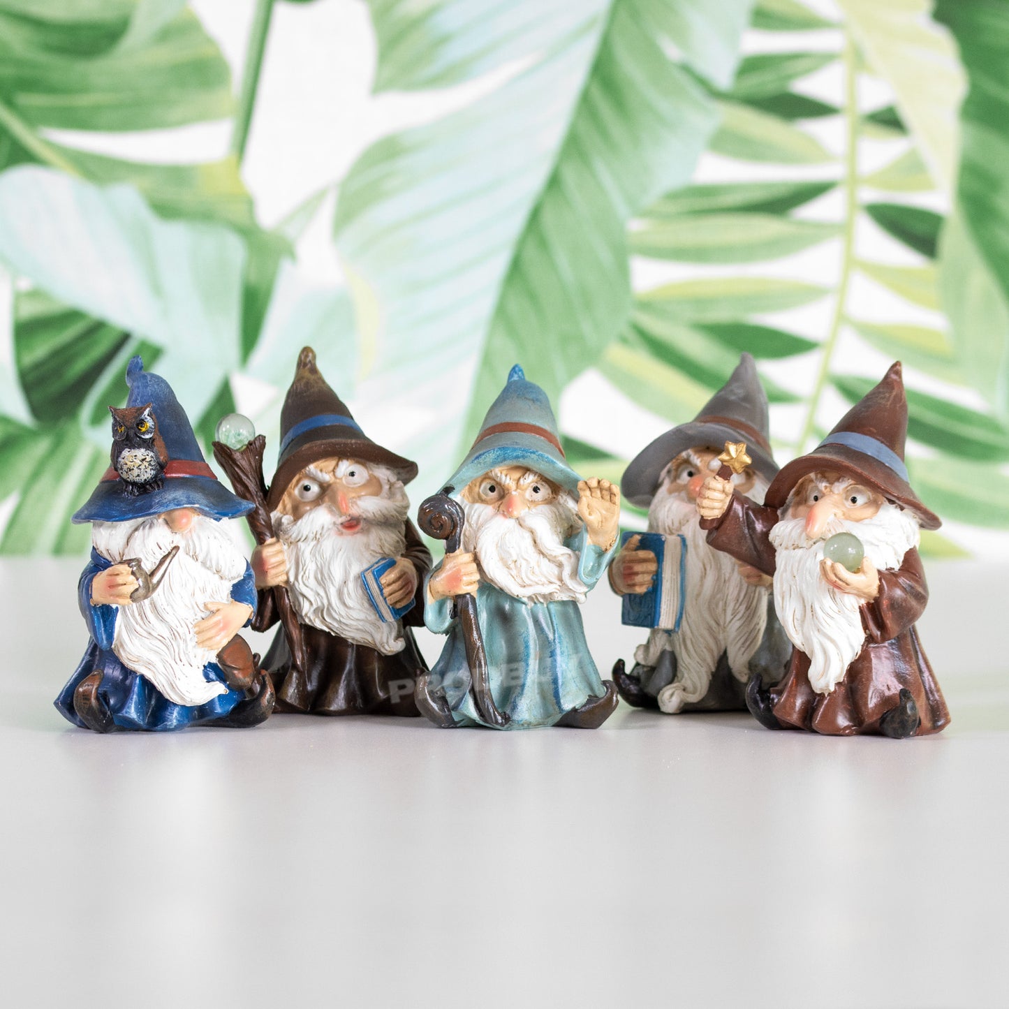 Set of 5 Wizards 10cm Decorative Ornaments
