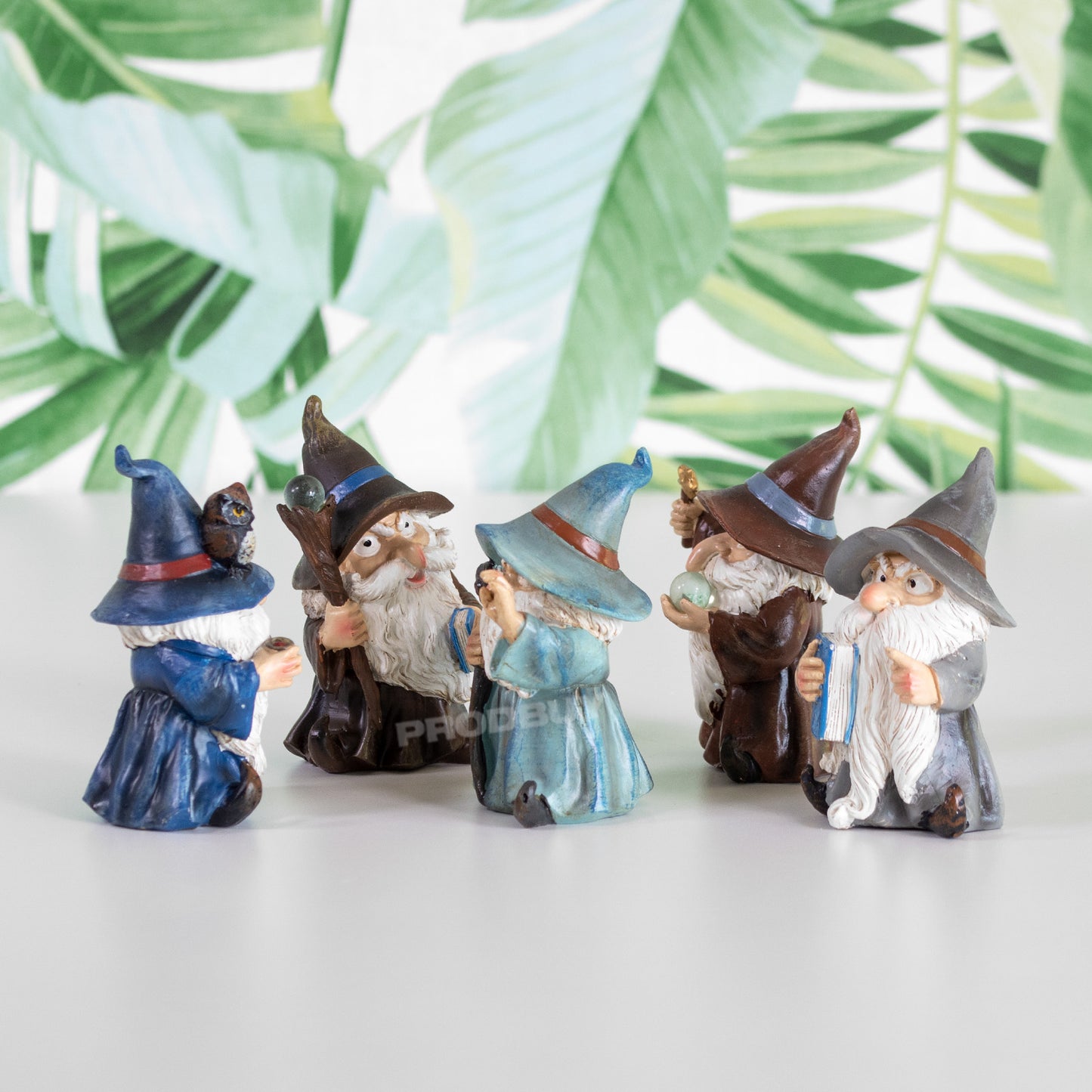 Set of 5 Wizards 10cm Decorative Ornaments