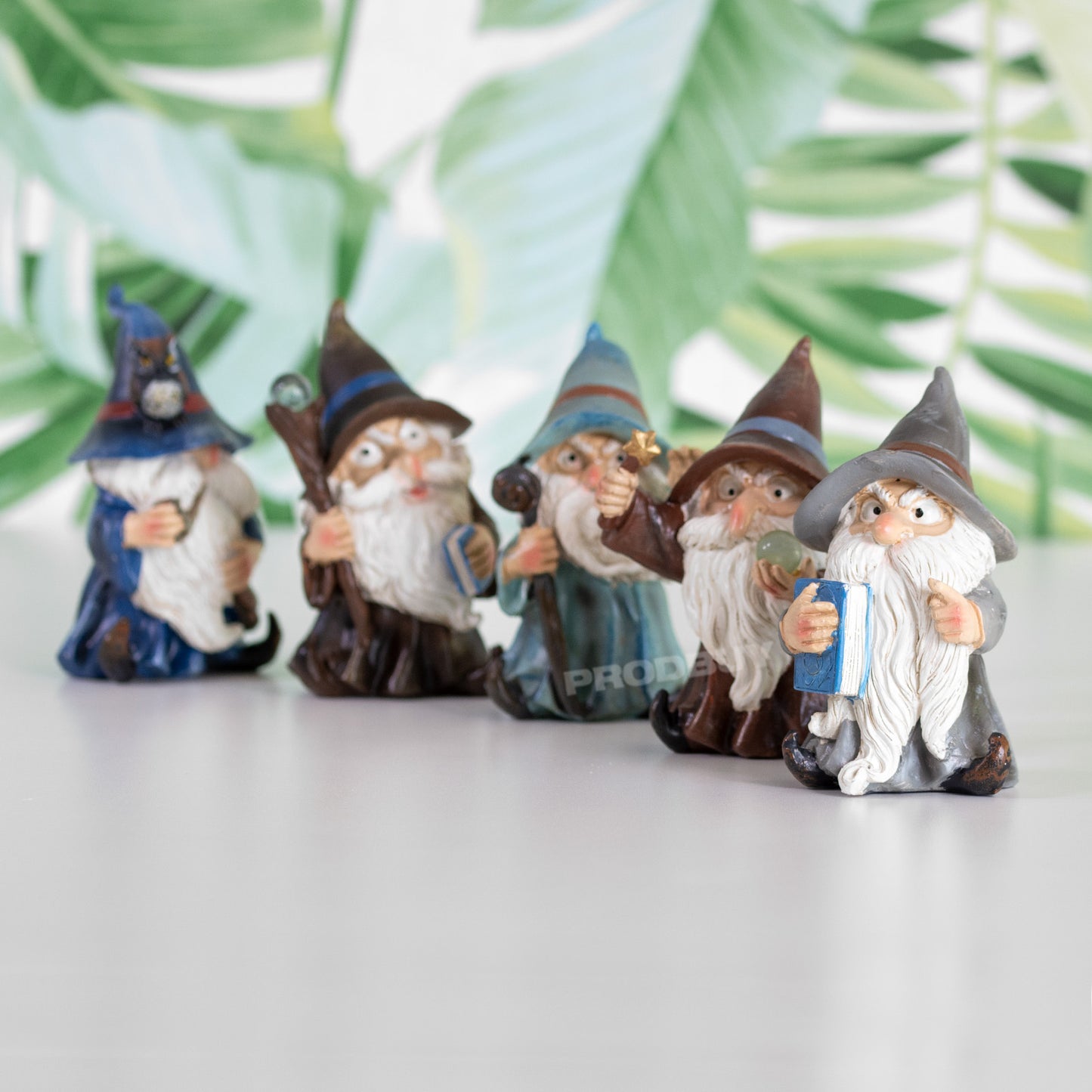 Set of 5 Wizards 10cm Decorative Ornaments