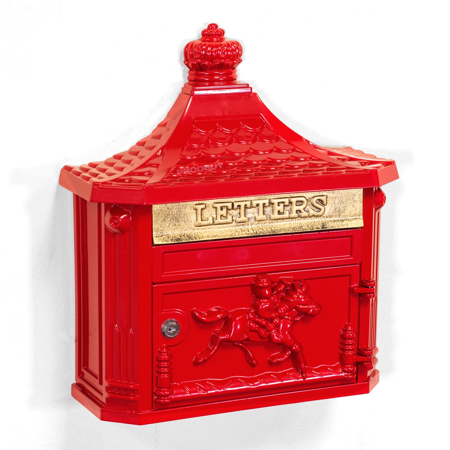 Victorian Style Red Wall Letter Post Box