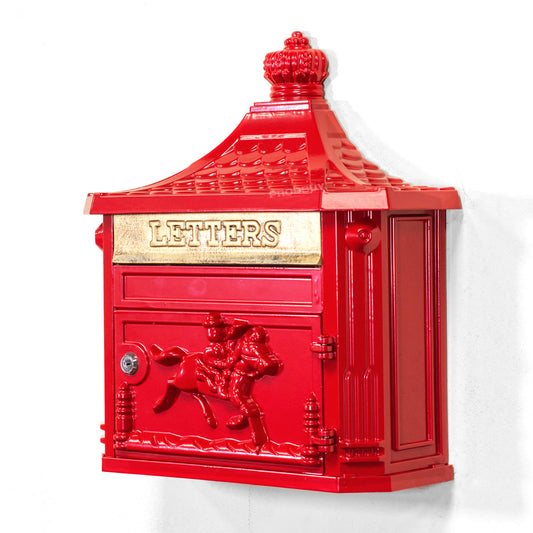 Victorian Style Red Wall Letter Post Box