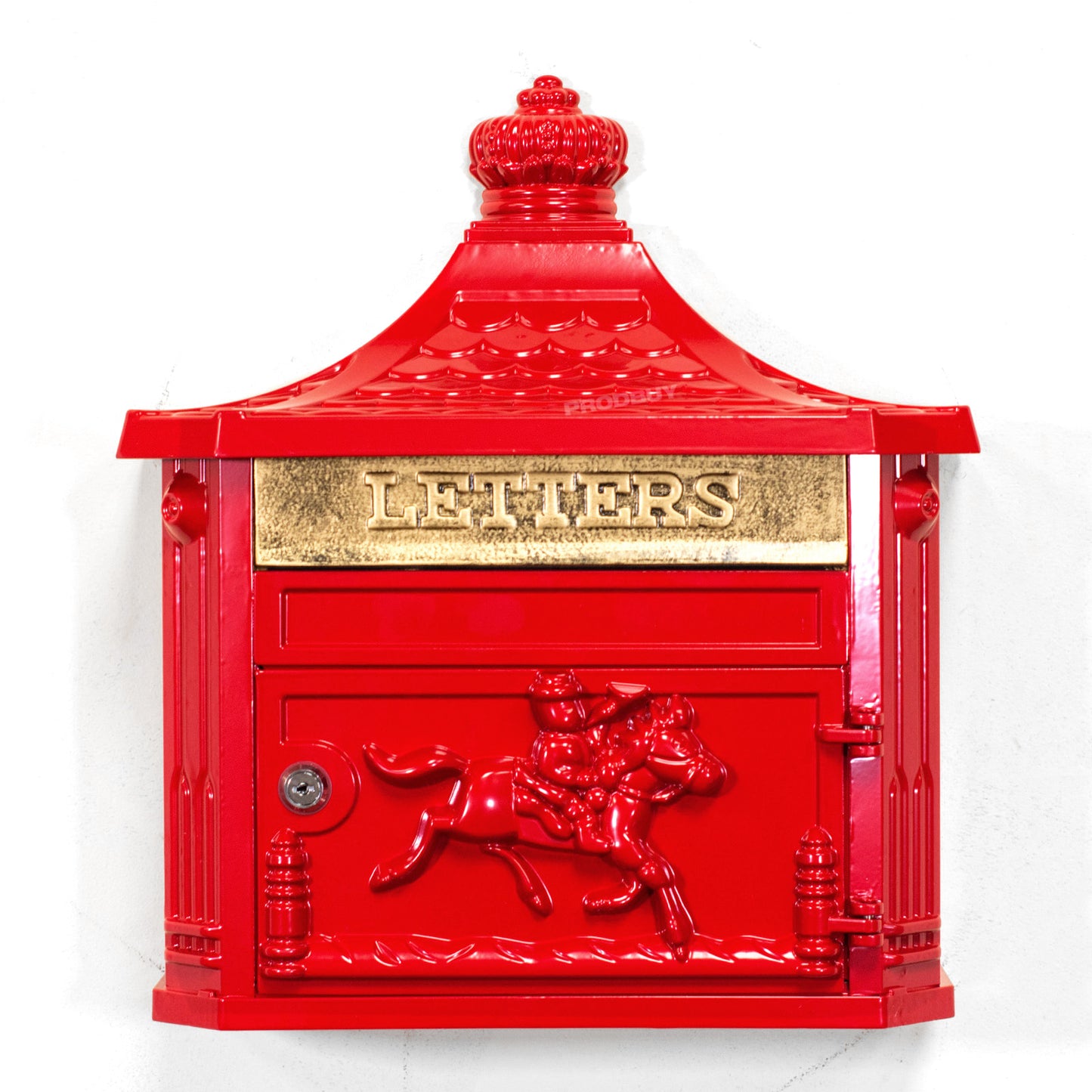 Victorian Style Red Wall Letter Post Box