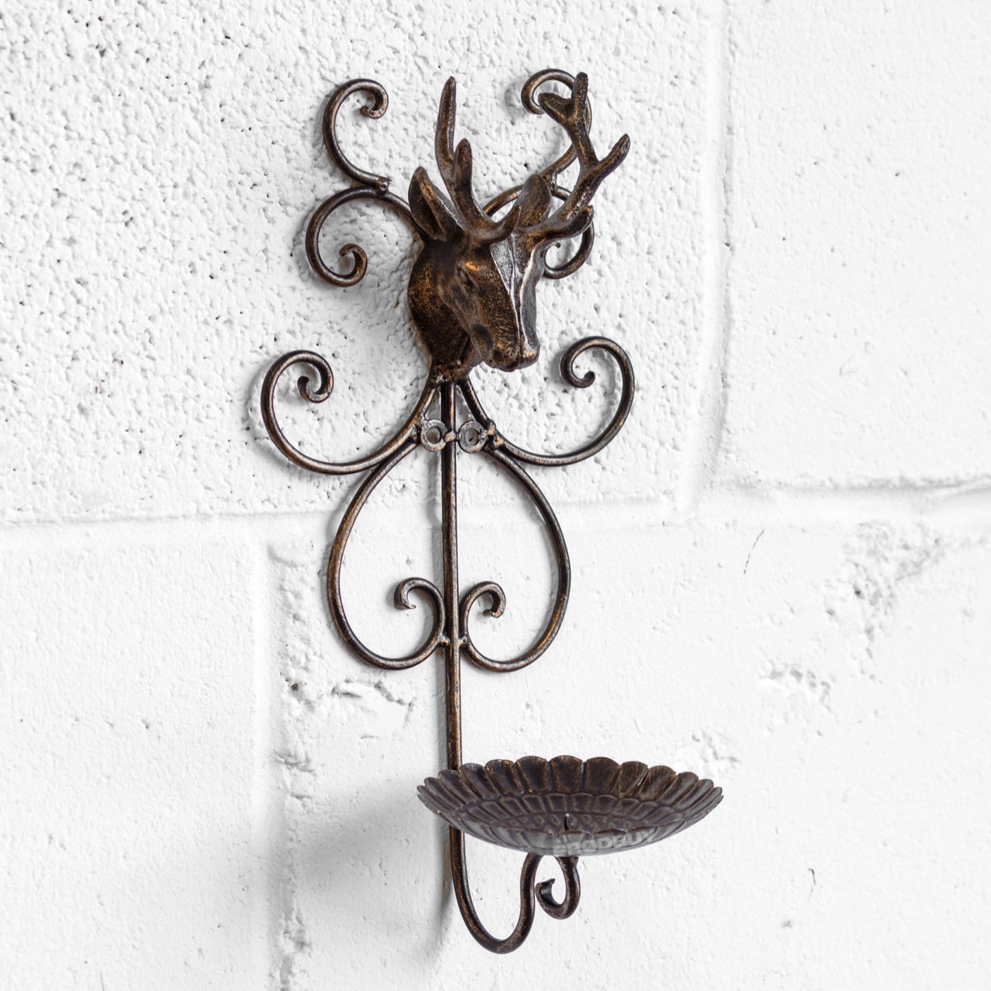 Stag Wall Mounted Metal Candle Holder