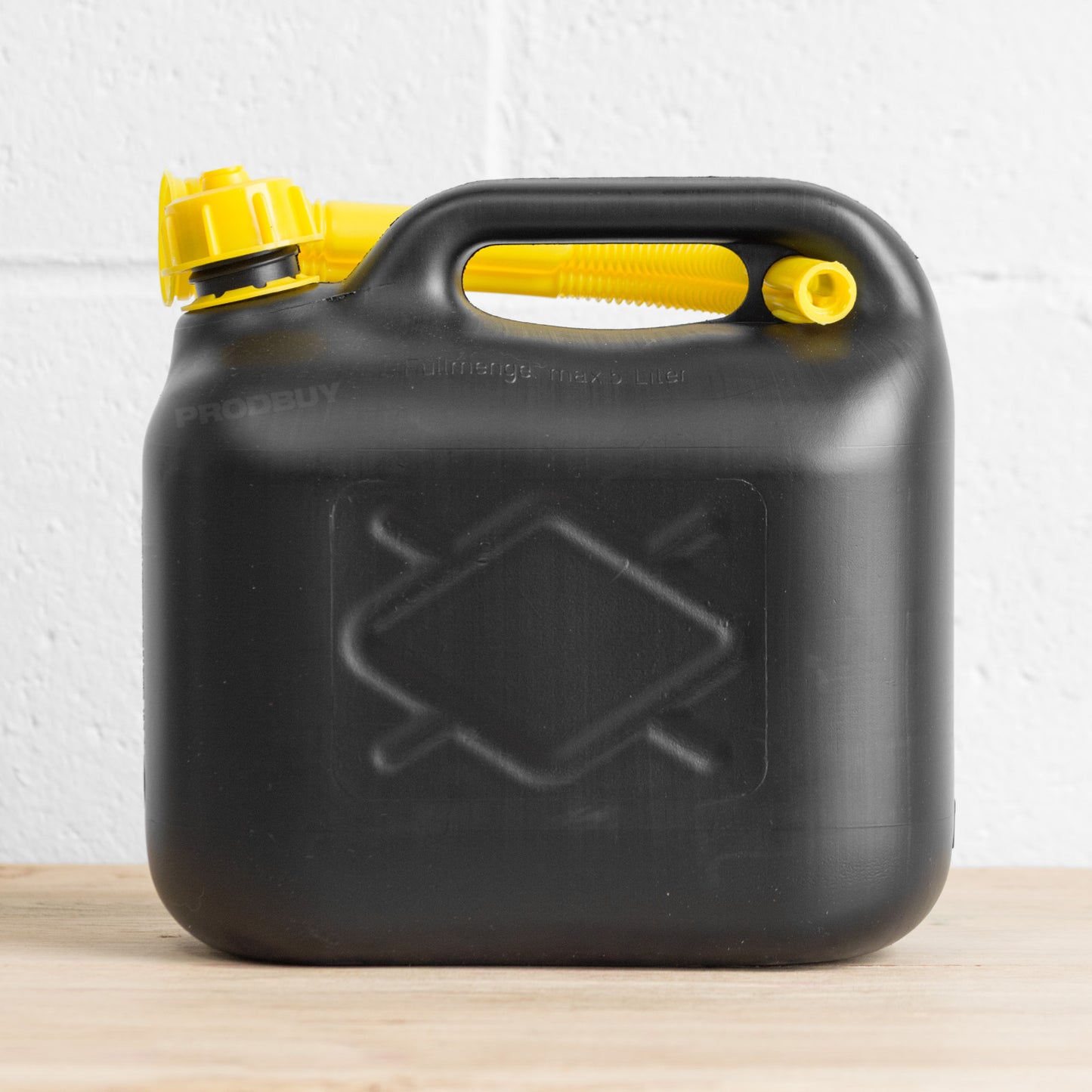 Black & Yellow 5 Litre Plastic Jerrican