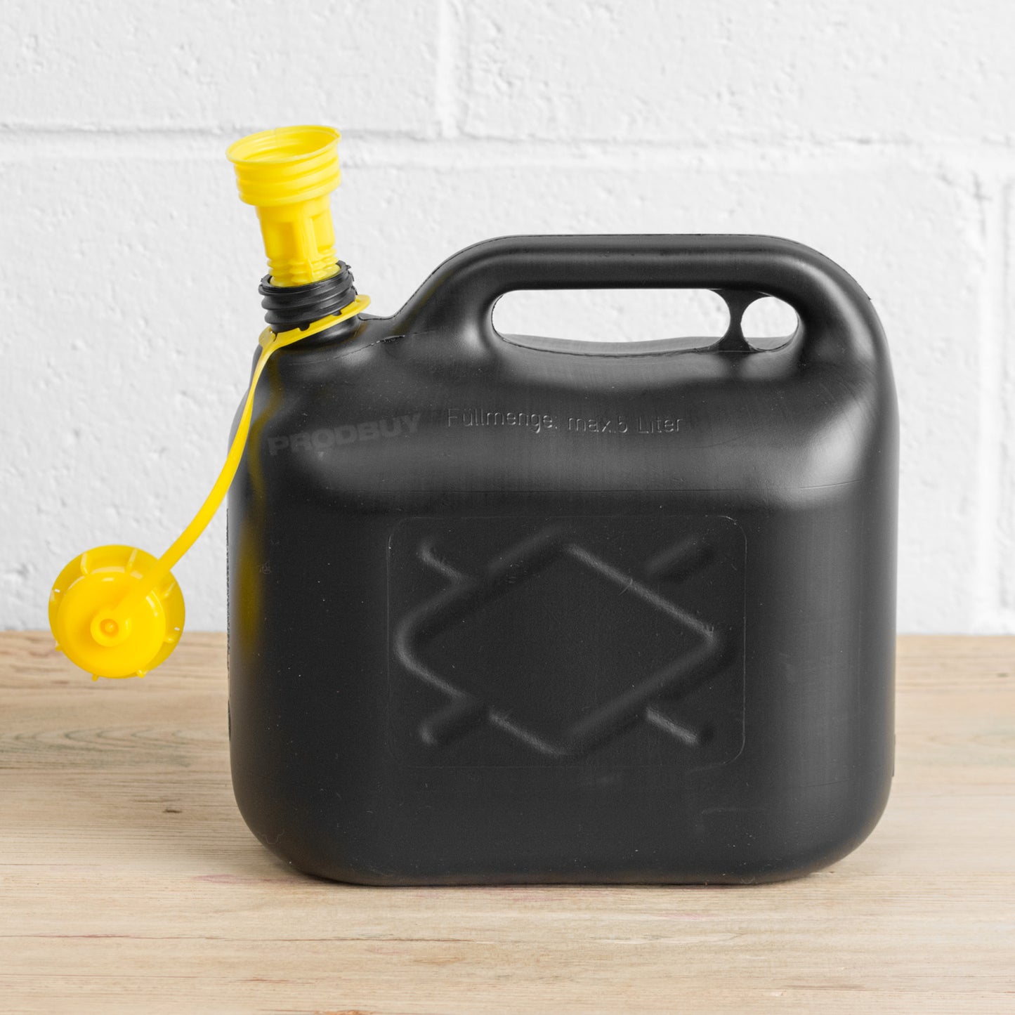 Black & Yellow 5 Litre Plastic Jerrican