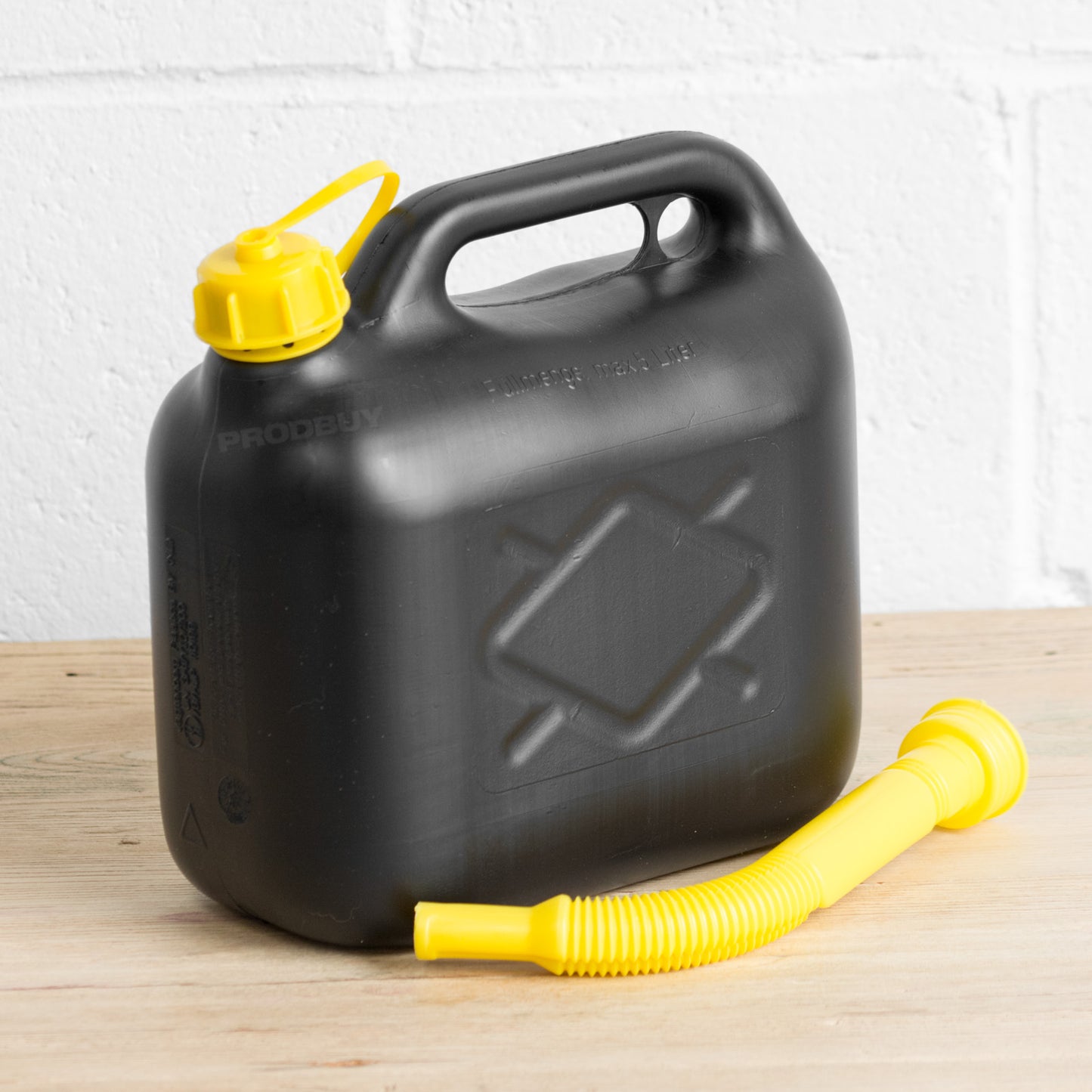 Black & Yellow 5 Litre Plastic Jerrican