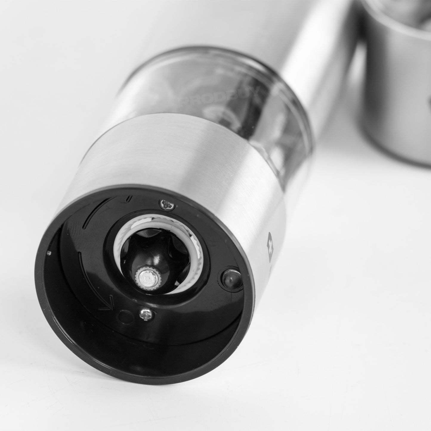 Set of 2 Brushed Steel Electronic Salt & Pepper Mills