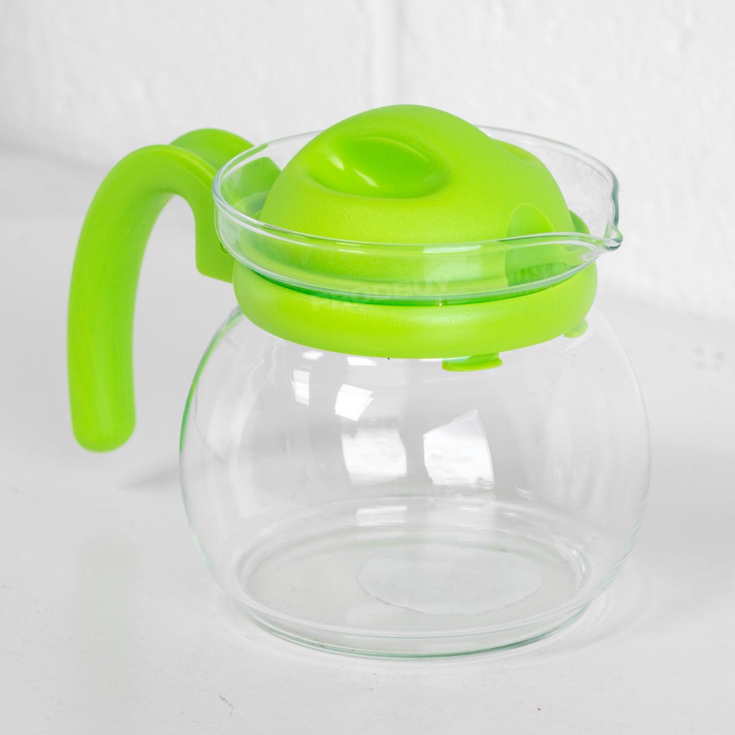 Clear Glass 750ml Teapot with Colour Handle