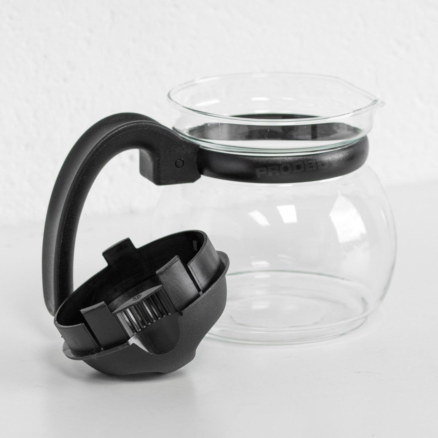 Clear Glass 750ml Teapot with Colour Handle