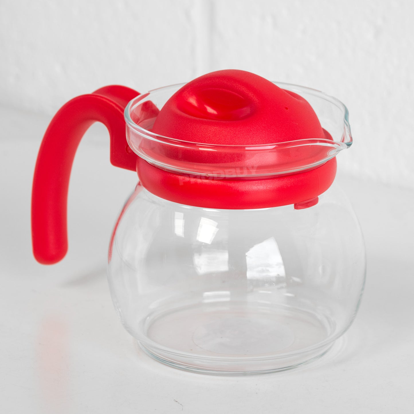Clear Glass 750ml Teapot with Colour Handle
