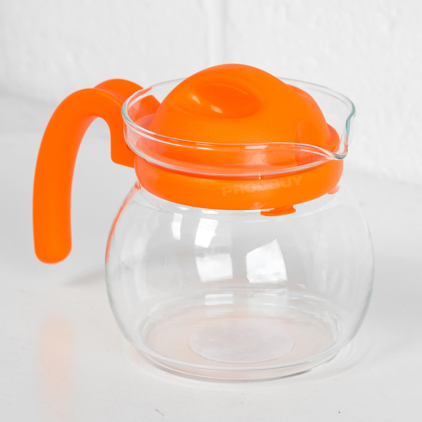 Clear Glass 750ml Teapot with Colour Handle