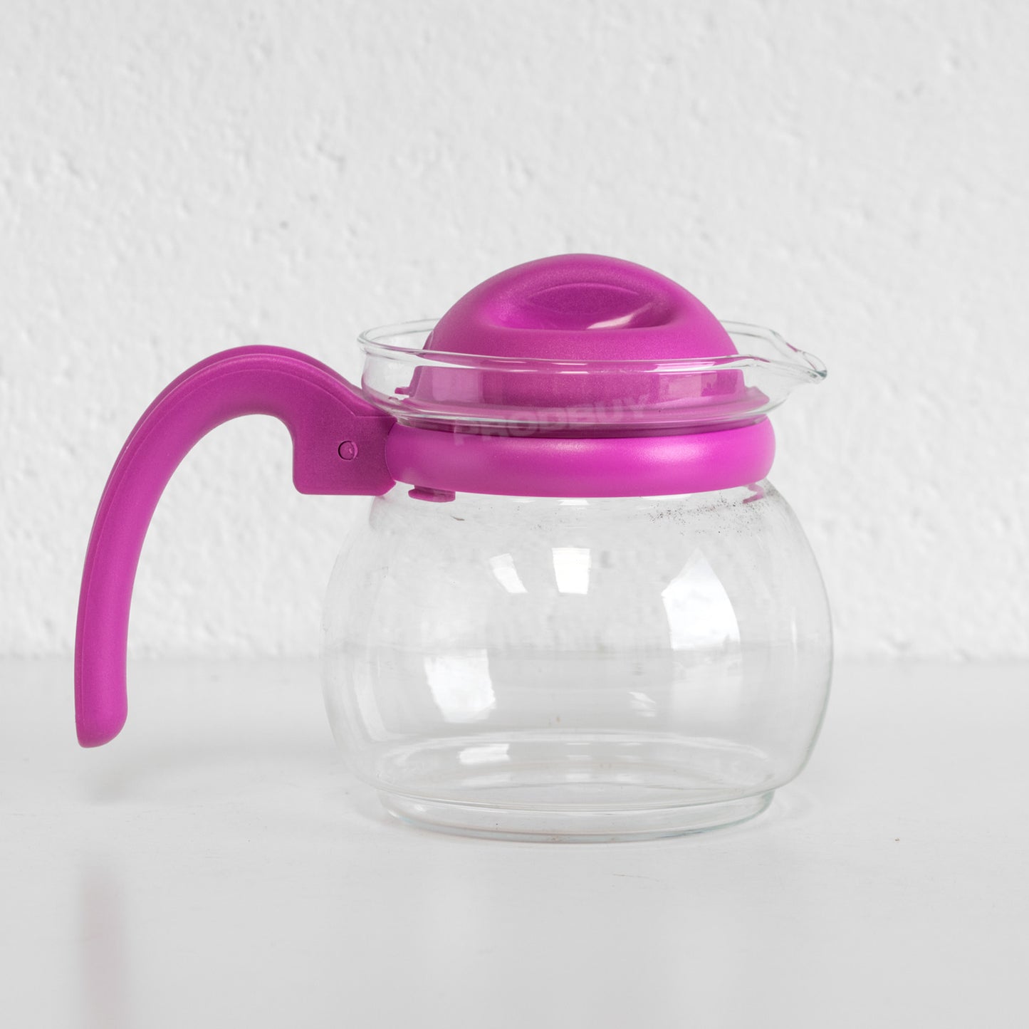 Clear Glass 750ml Teapot with Colour Handle