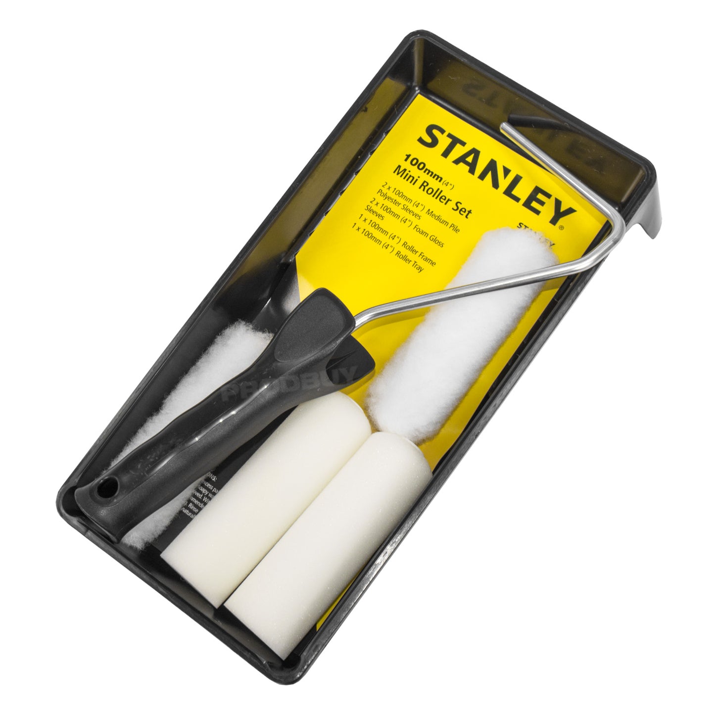 Stanley 100mm Mini Paint Roller & Tray Set