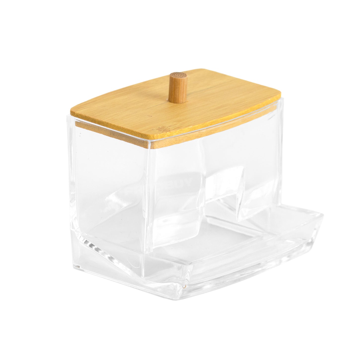 Cotton Bud Dispenser with Bamboo Lid