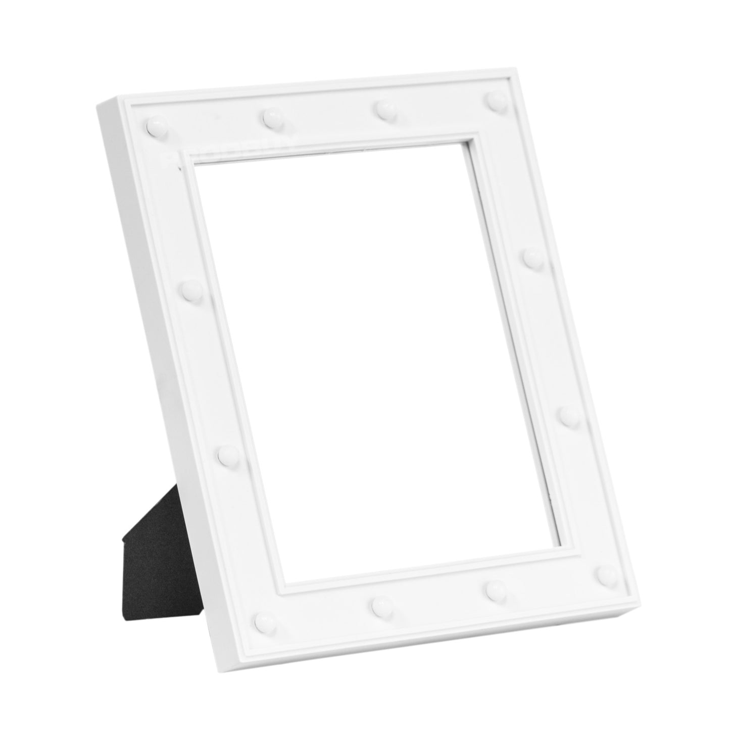 White Frame Mirror LED Lights Table Top Wall Dressing Table Make Up Cosmetic