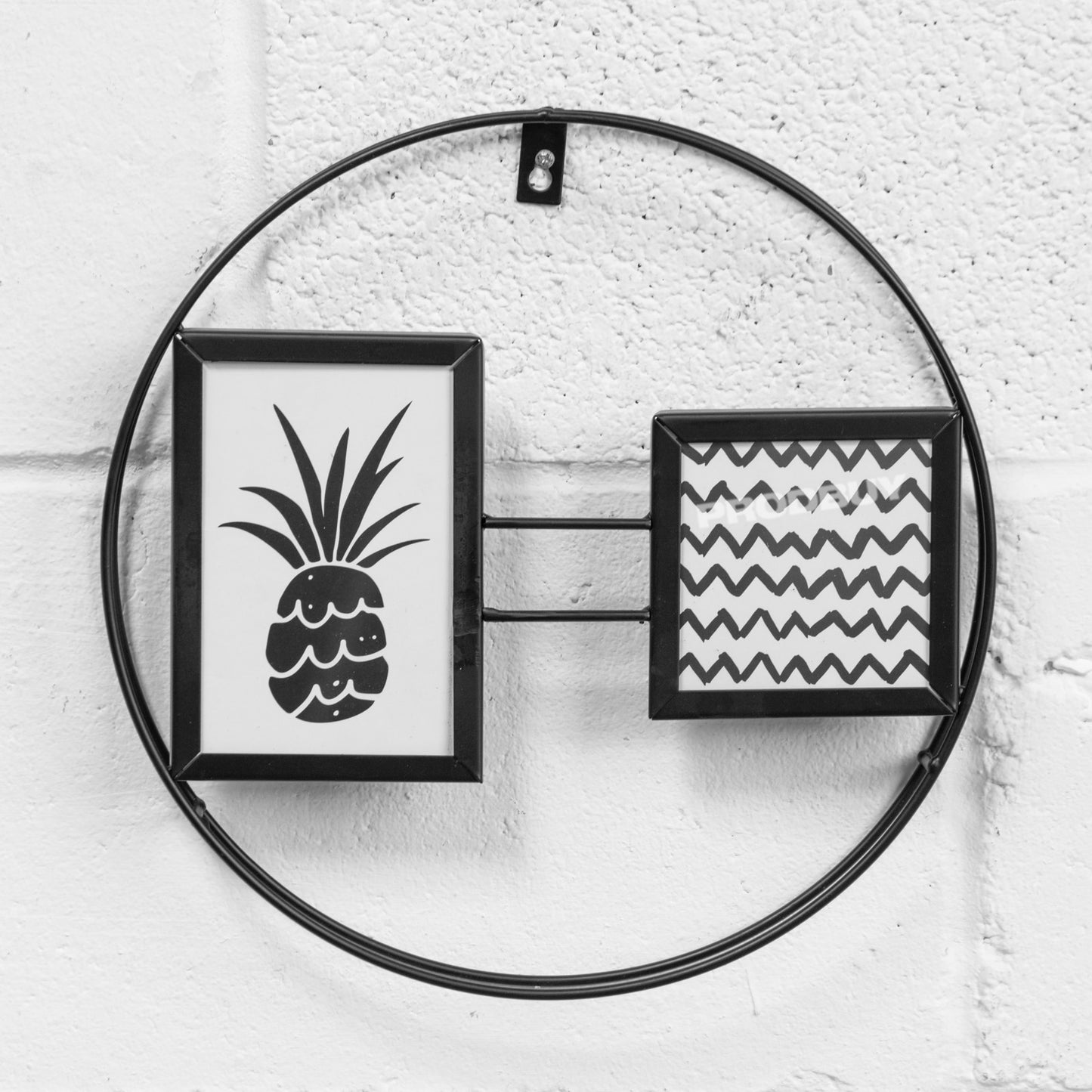 Round 30cm Black Metal Wall Photo Picture Frame