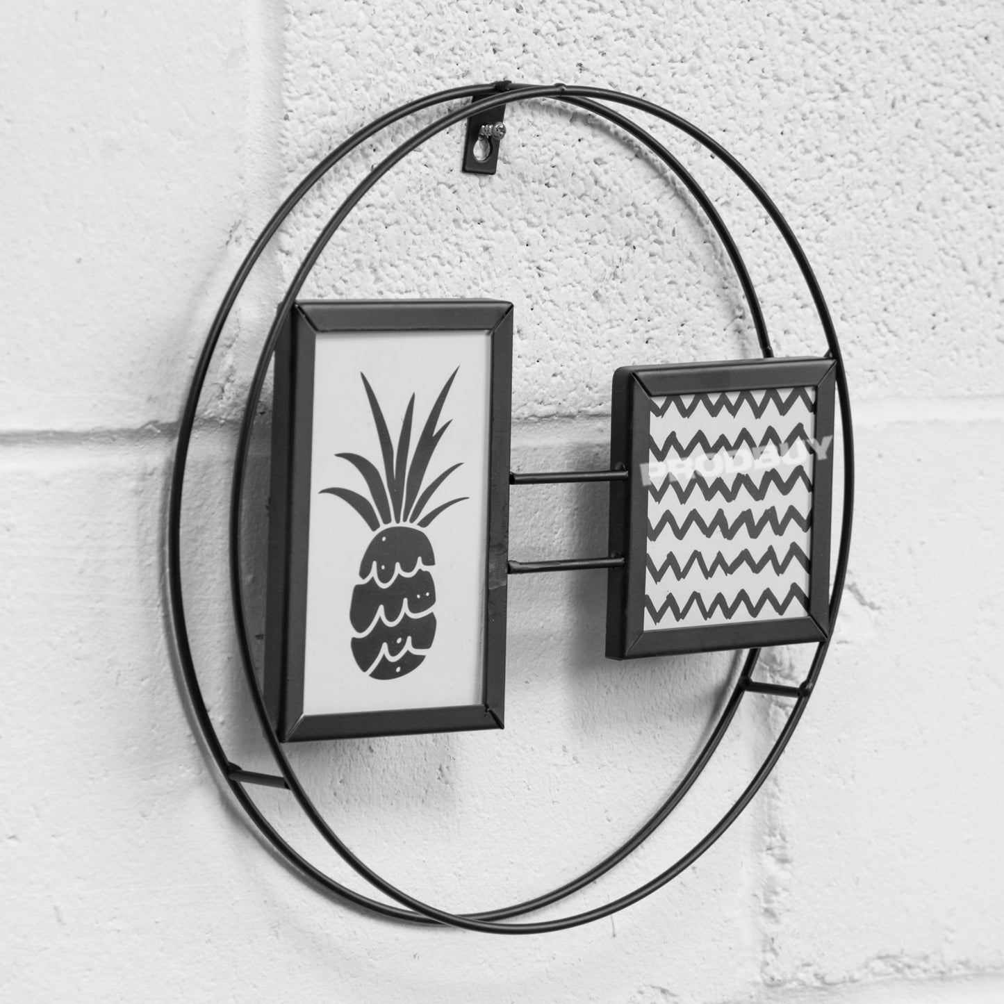 Round 30cm Black Metal Wall Photo Picture Frame
