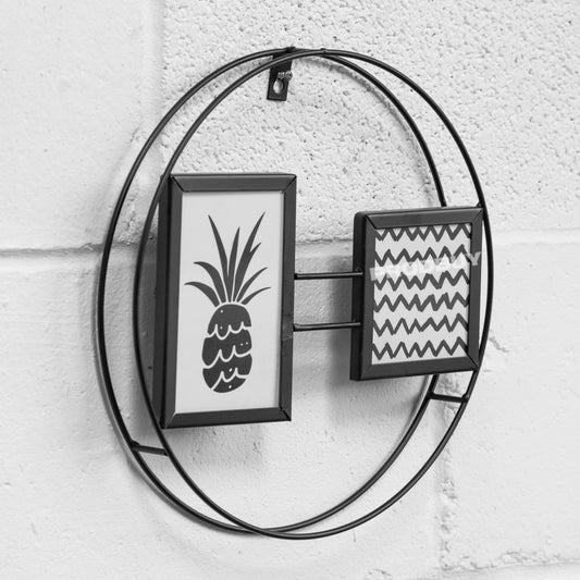 Round 30cm Black Metal Wall Photo Picture Frame