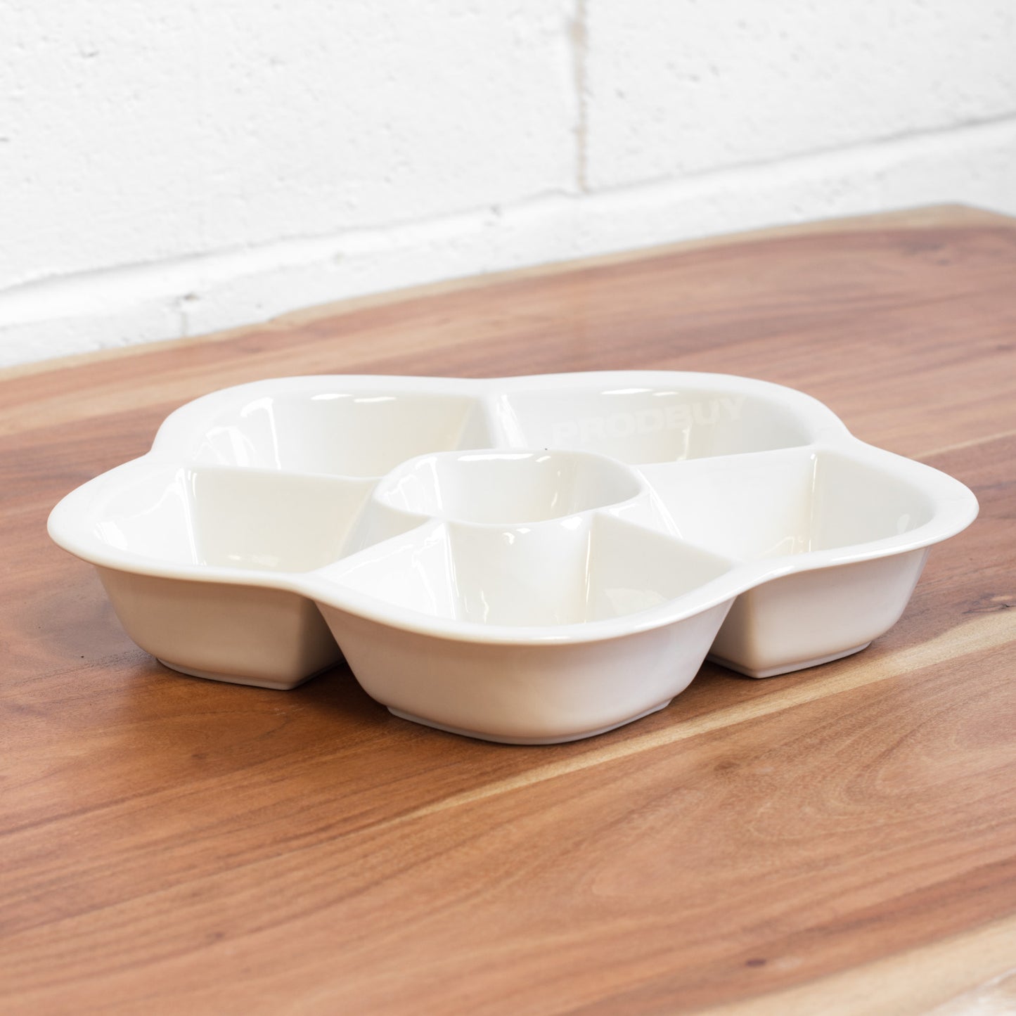 6 Compartment 'Flower' Shaped Snack Serving Plate Dish Dip Bowl Tray Tapas Appetiser
