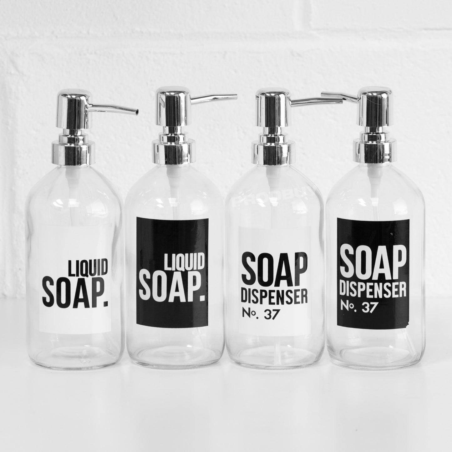 Glass 'Liquid Soap' Lotion Dispenser