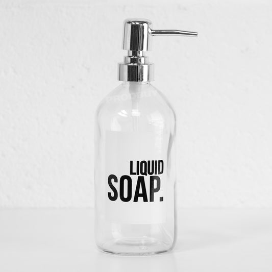Glass 'Liquid Soap' Lotion Dispenser
