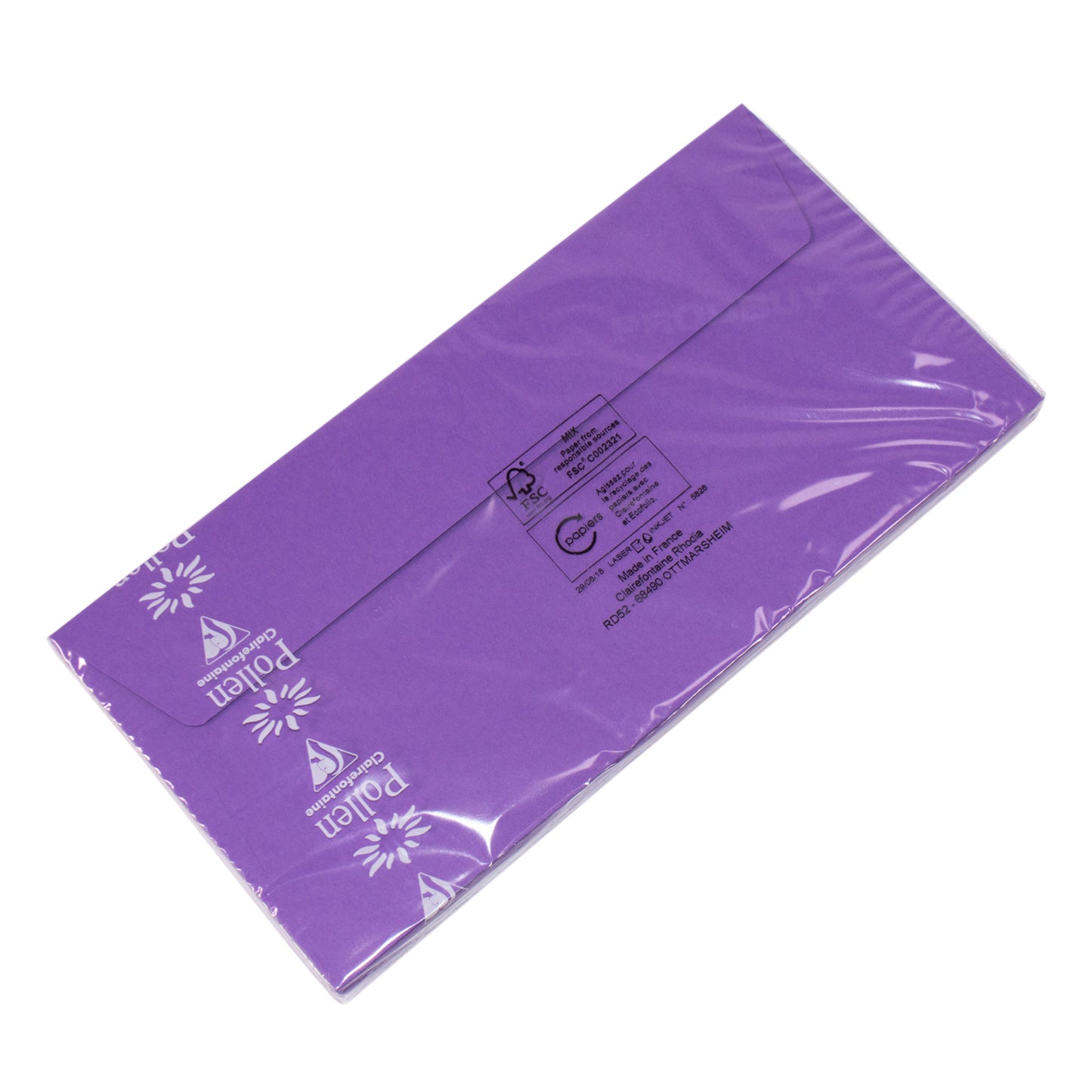 Set of 40 High Quality Plain DL Envelopes 120gsm with 'Intensive Lilac' Purple Colour